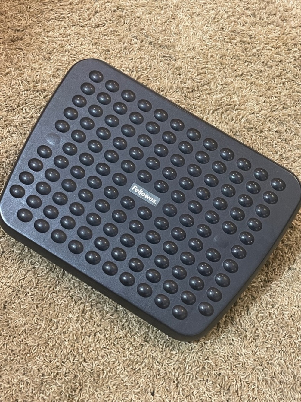 Fellowes Adjustable Black Foot Rest with Massage Nodules
